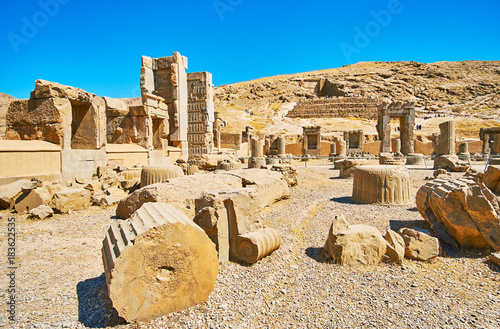 In Persepolis archaeological complex, Iran photo