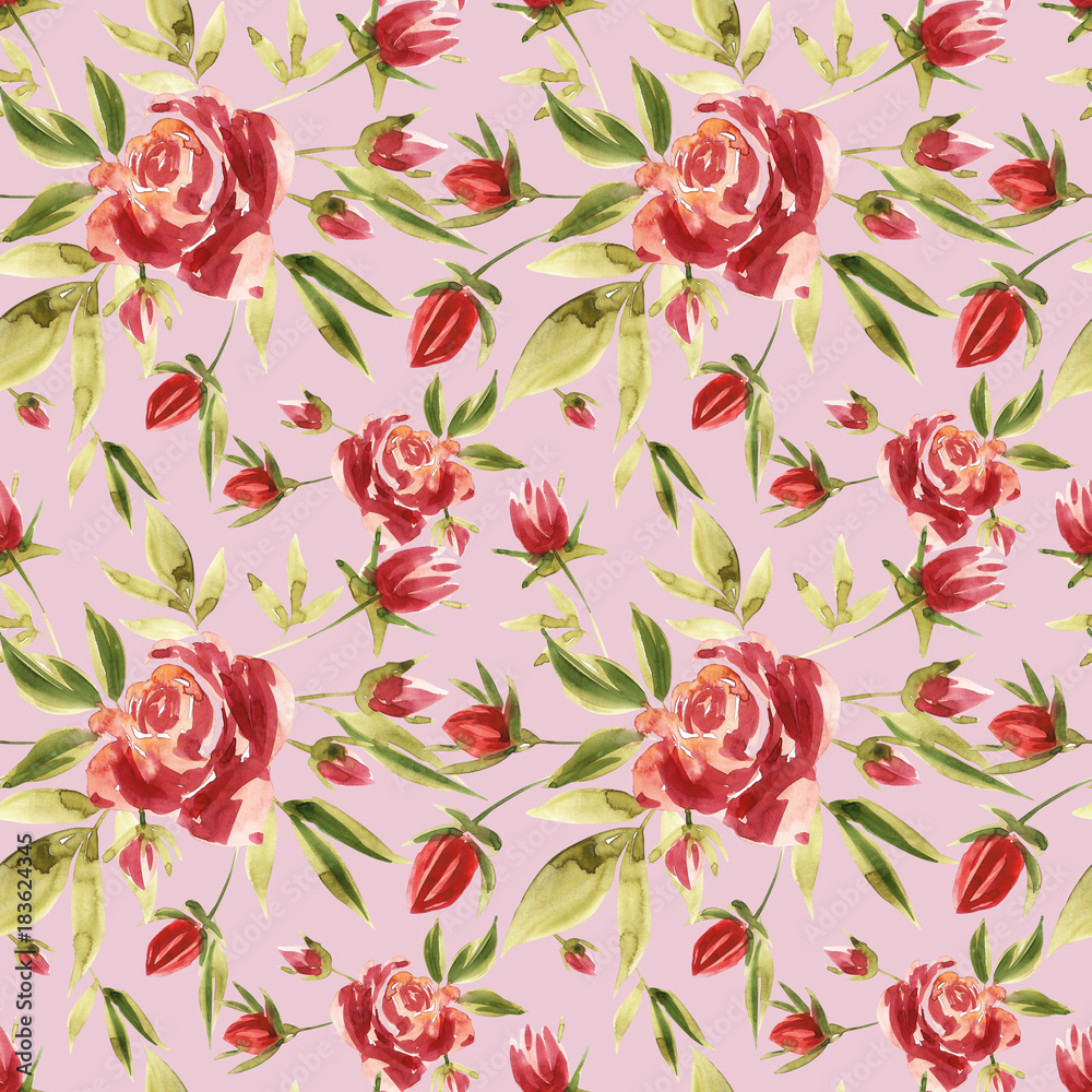 Cute Floral pattern in the roses flower. Motifs scattered random. Seamless texture. Elegant template for fashion prints. Printing with pink flowers. Cute Floral pattern in the roses flower. Motifs scattered random. Seamless texture. Elegant template for fashion prints. Printing with pink flowers.