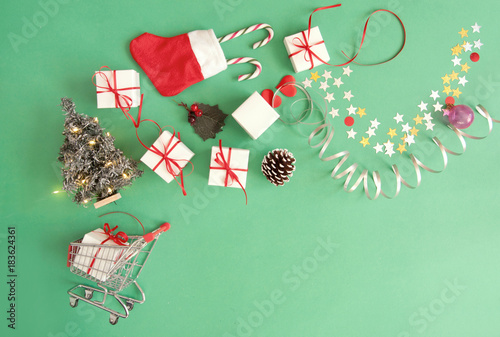 Christmas shopping background