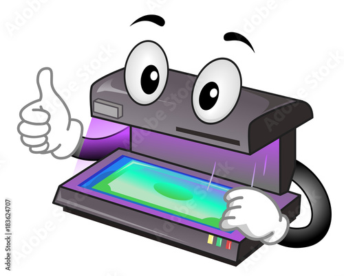 Currency Detector Mascot Il...