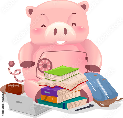 Piggy Bank Robot Mascot Col...