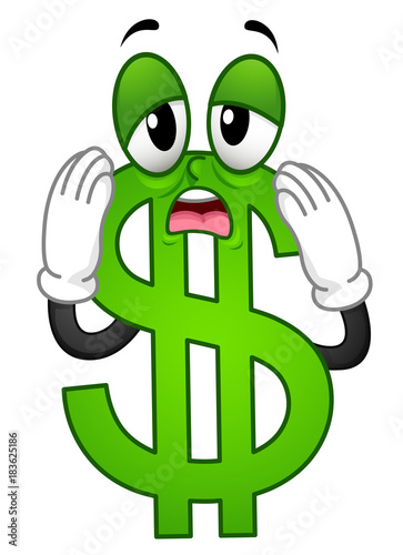 Dollar Mascot Tired Exhaust...