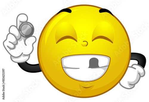 Mascot Smiley Coin Tooth Il...