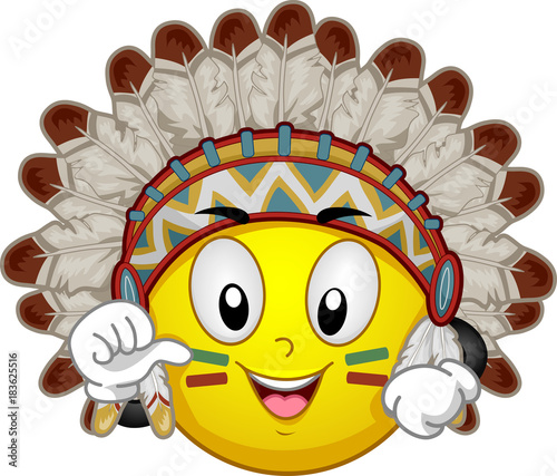 Mascot Smiley Indian Chief ...
