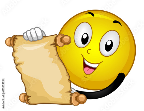 Mascot Smiley Scroll Illust...