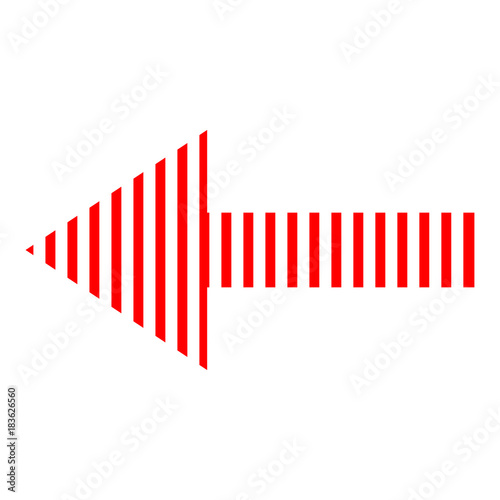 Icon red arrow direction on a white background