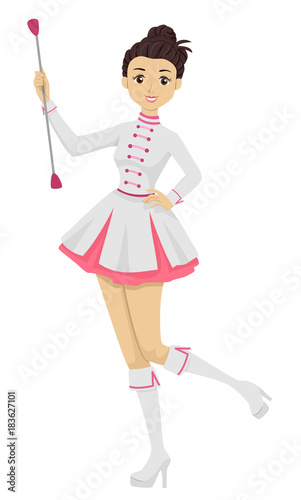 Teen Girl Majorette Baton