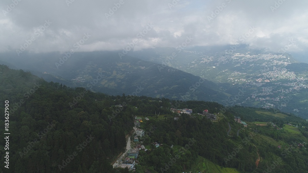 Inde Sikkim Rumtek vue du ciel