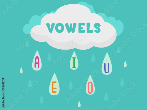 Vowel Letters Cloud Illustration
