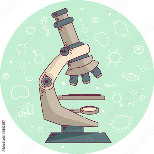 Microscope Microorganism Il...