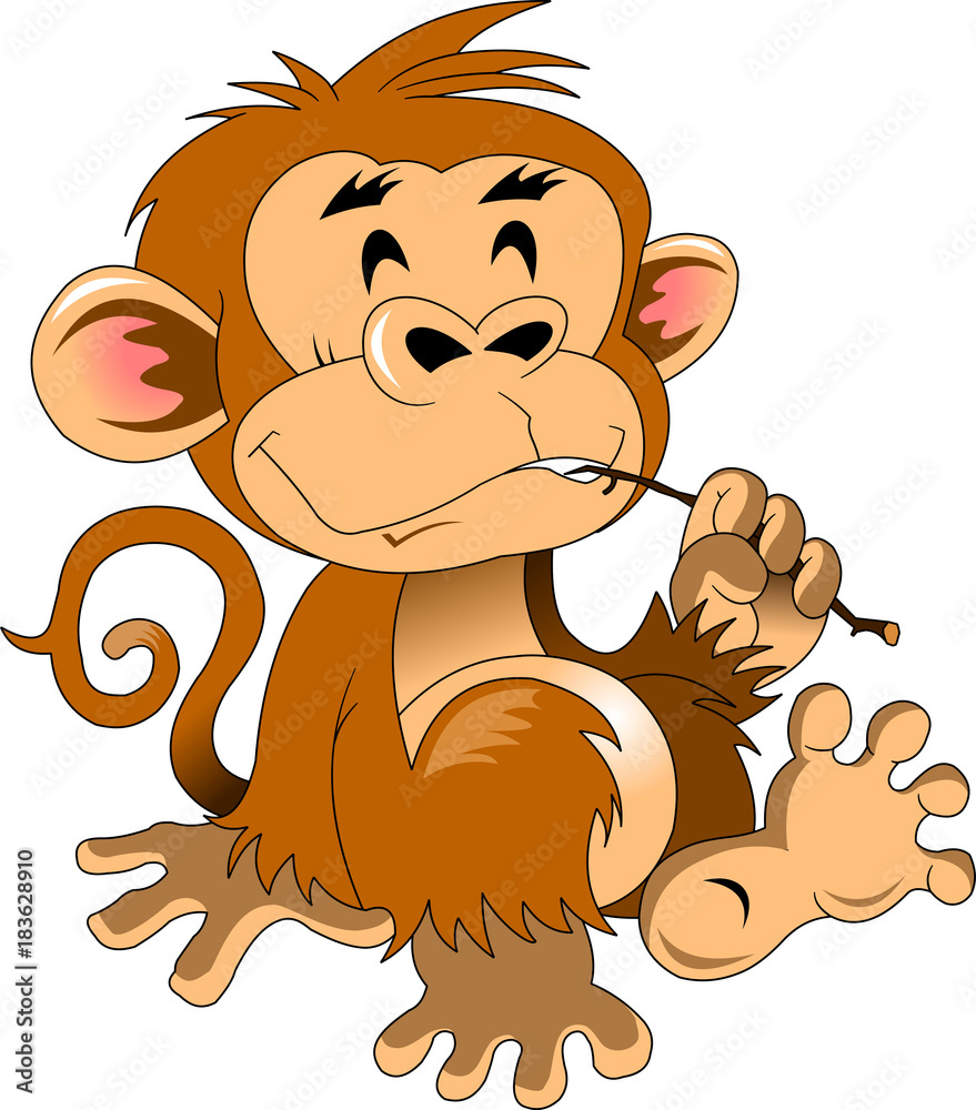Obraz premium śmieszna małpa