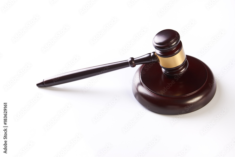 Judge's Gavel over white background Judge's Gavel over white background