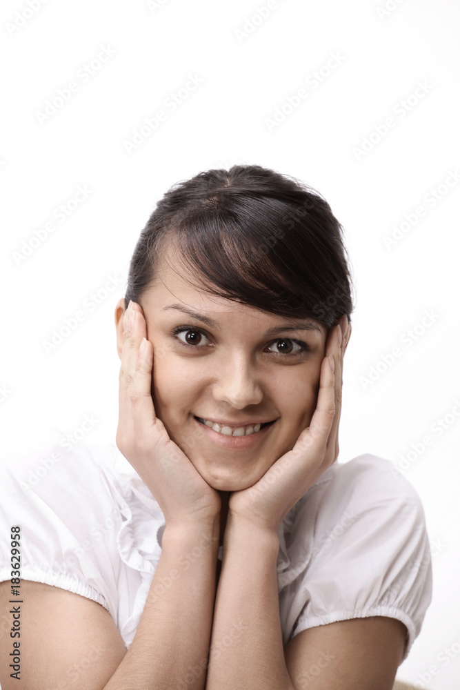 face of a successful young business woman face of a successful young business woman