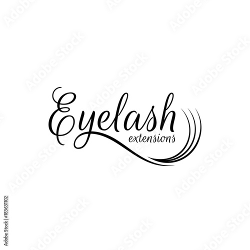 Eyelash extension logo. Vector illustration in a modern style
