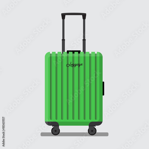 luggage icon vector flat design.