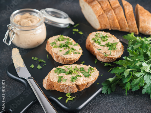 homemade turkey pate on bread