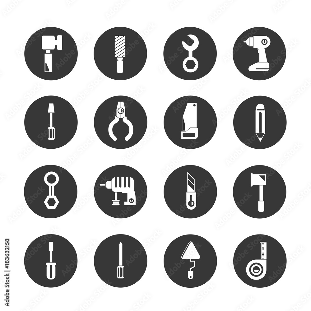 industrial tool icons industrial tool icons