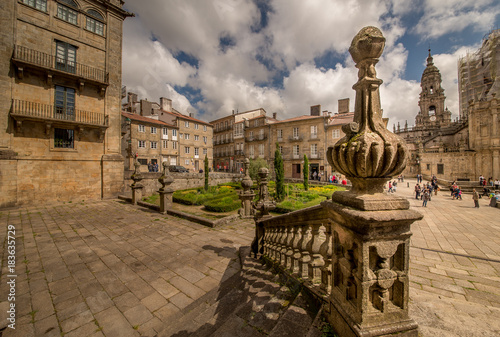 Courtyard. Santiago de Compostela. Galicia, Spain.