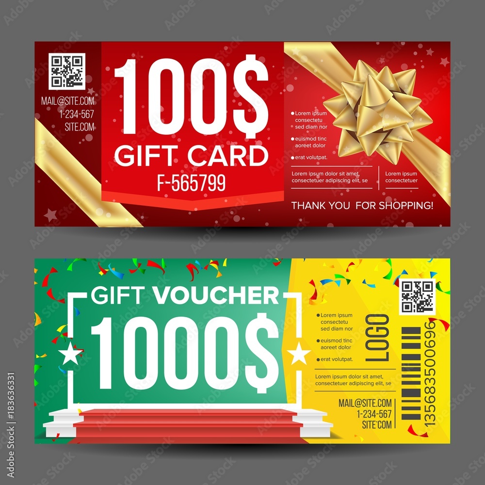 Voucher Coupon Template Vector. Design Concept For Invitation Regarding Promotion Certificate Template