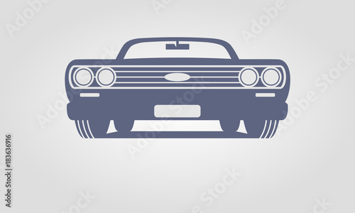 Generic retro car front view