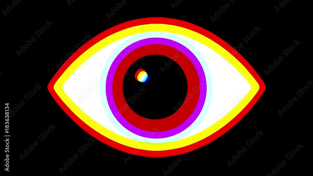 jumpy RGB red eye symbol on lcd led screen display background animation seamless loop ... New quality universal close up vintage dynamic animated colorful joyful cool video footage jumpy RGB red eye symbol on lcd led screen display background animation seamless loop ... New quality universal close up vintage dynamic animated colorful joyful cool video footage
