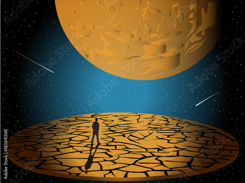 space loneliness of the little person on Earth and in the Universe