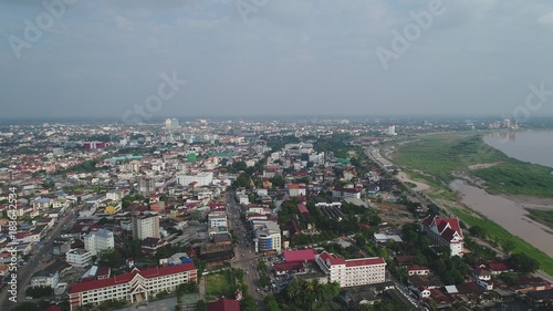 Fototapeta Naklejka Na Ścianę i Meble -  Laos Vientiane vue du ciel