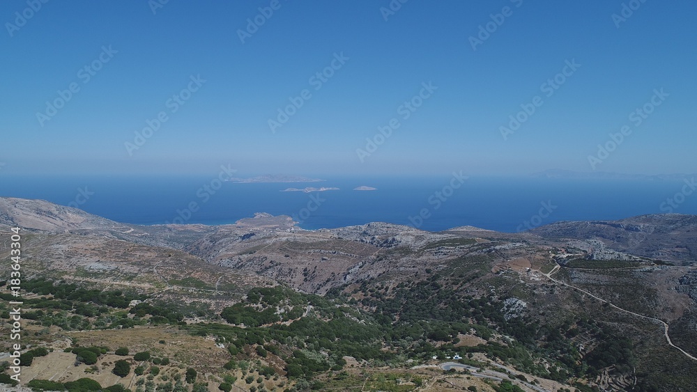 Grèce Cyclades île de Naxos vue du ciel