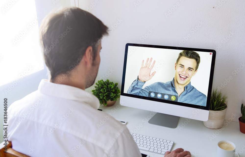 videocall on computer