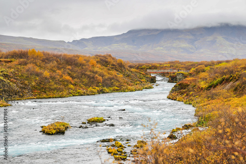 Bruara River in Iceland photo