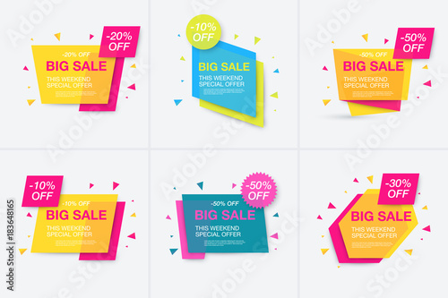 Weekend sale banner, special offer