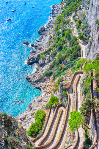 Via Krupp at Marina Piccola in Tyrrhenian Sea Capri Island