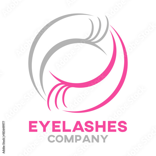Eyelashes in the circle logo