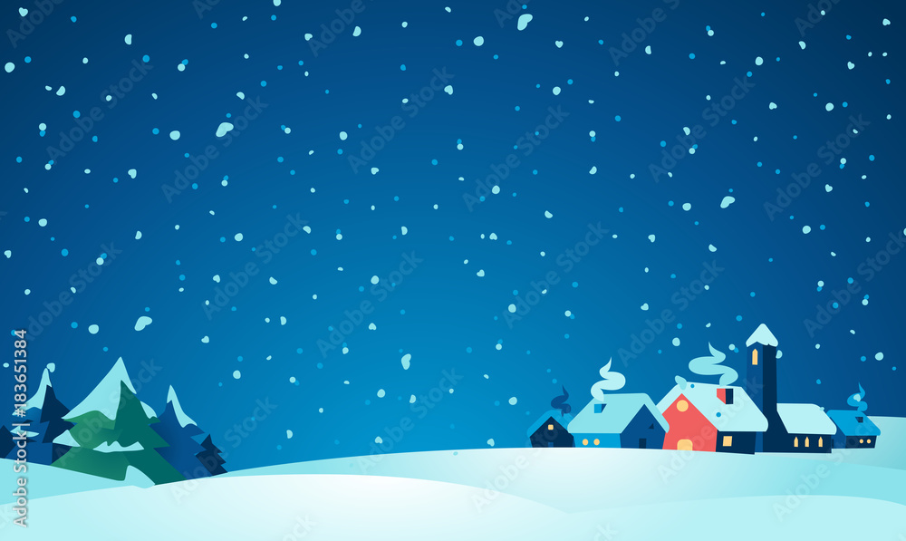 Naklejka premium Paesaggio innevato