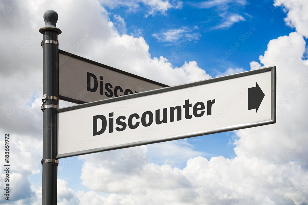 Fototapeta premium Schild 197 - Discounter