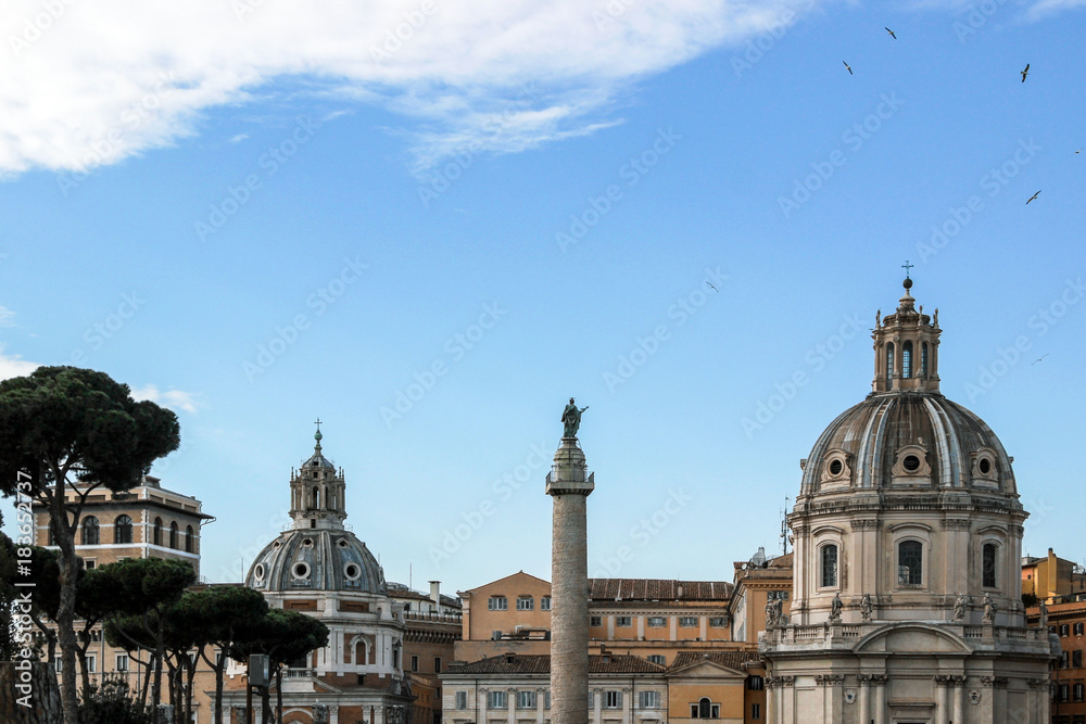 cityscape of old buildings in Rome 