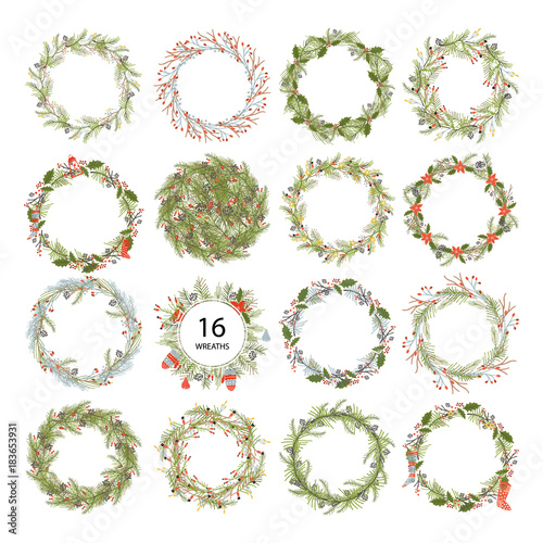 Cute hipster wreaths