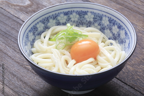 Sanuki udon noodles with eggs