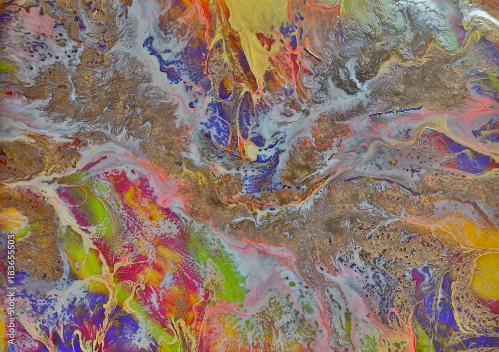 Abstract Resin Flow Painting