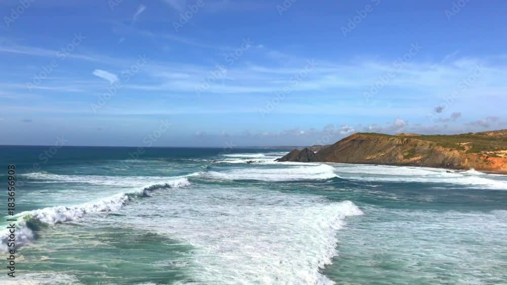 Beautiful long waves at west coast of Portugal Beautiful long waves at west coast of Portugal