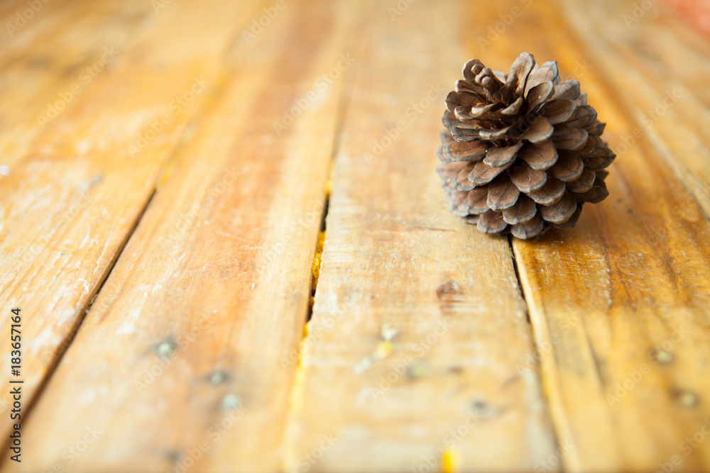 Pine cones on wooden background. Pine cones on wooden background.