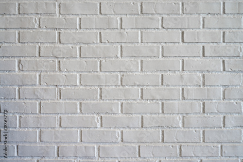 White brick wall for texture or background