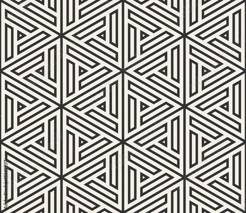 Vector seamless lines pattern. Modern stylish triangle shapes texture. Repeating geometric tiles