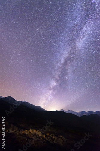 Beautiful Milky Way in Jomsom Muktinath Annapurna Circuit trek in Nepal