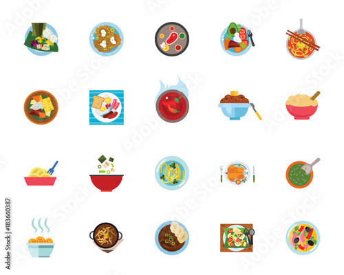 Meal icon set