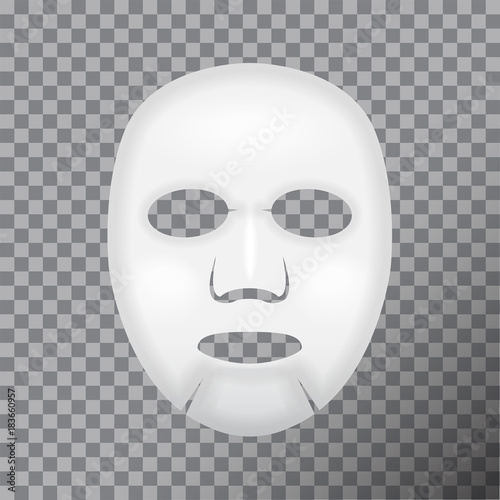 Facial Mask Cosmetics. Vector package design for face mask on transparent background