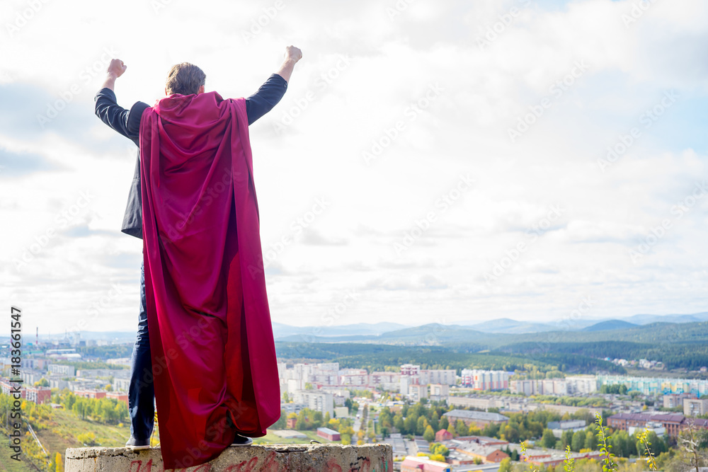 Successful man with a cape Successful man with a cape