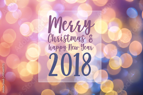2018 merry xmas and happy new year greeting card background graphic