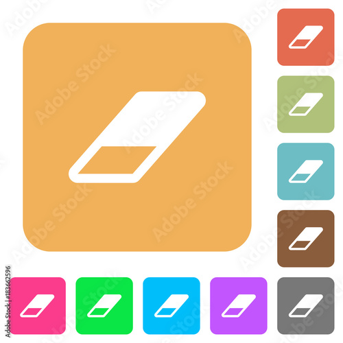Eraser rounded square flat icons