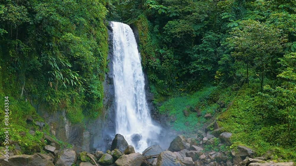 Trafalgar Waterfalls, Dominica, slow motion